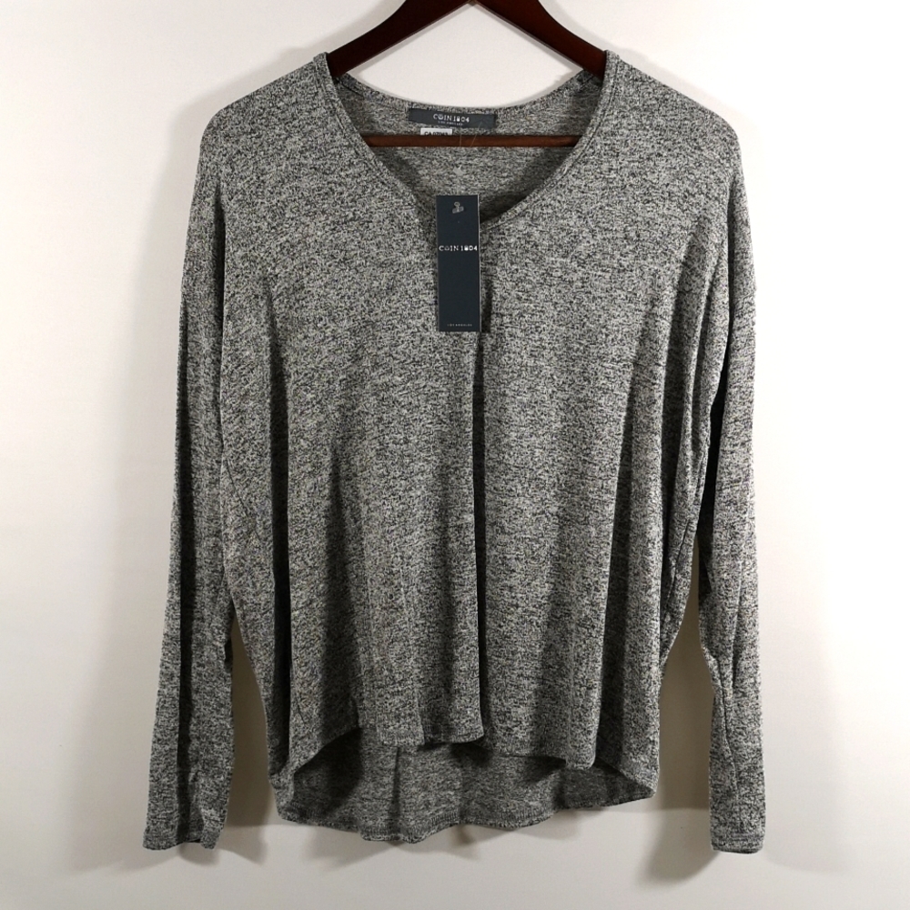 NWT Coin 1804 Los Angeles, Women's Long-Sleeve, Grey, Size Small, Super Soft.